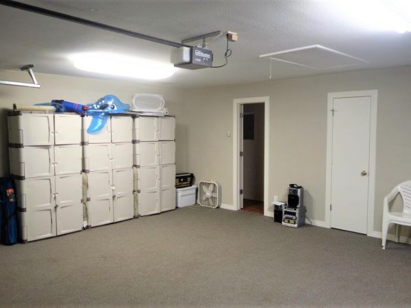 1307 Broken Arrow - Garage Rec Room (8-15-17) Heated and cooled garage with blow up beds.